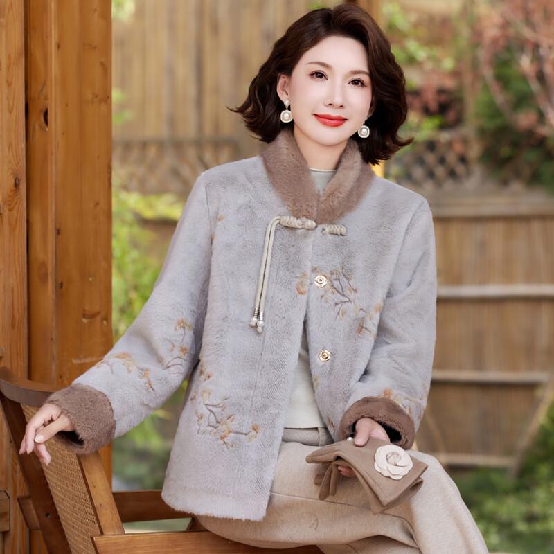 Yalu 2025 Faux Mink Velvet Winter Coat for Mid-Aged Women