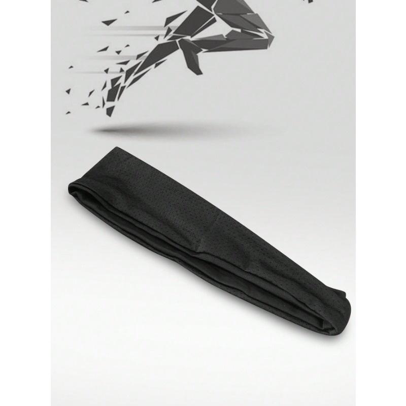 Breathable & Quick-Dry Sports Headband For Running & Fitness, Simple Wide Front & Narrow Back Design With Mesh For Hair Control