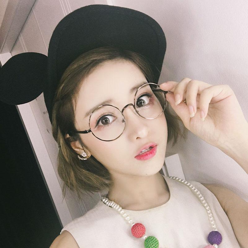 Fashion Round Shape Glasses Frames for Women Trendy Stylish Metal Frame Glasses Women High Quality Frames Woman