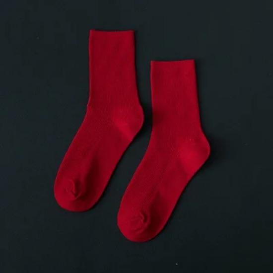 Harajuku Mode Damen Baumwollsocken Locker Gestapelt Leuchtend Neon Rosa Grün Bunt Lang Einfarbig Weich Fluoreszierend Socken