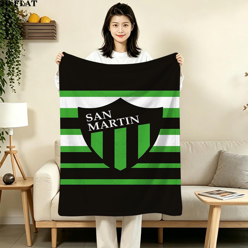San Martin Print Flannel Blanket High Quality Warm Comfortable Cover for All Seasons Perfect for Gifts Home Decor