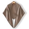 Women's 100% Pure Cashmere Triangle Scarf - Versatile & Casual Solid Color for Autumn/Winter