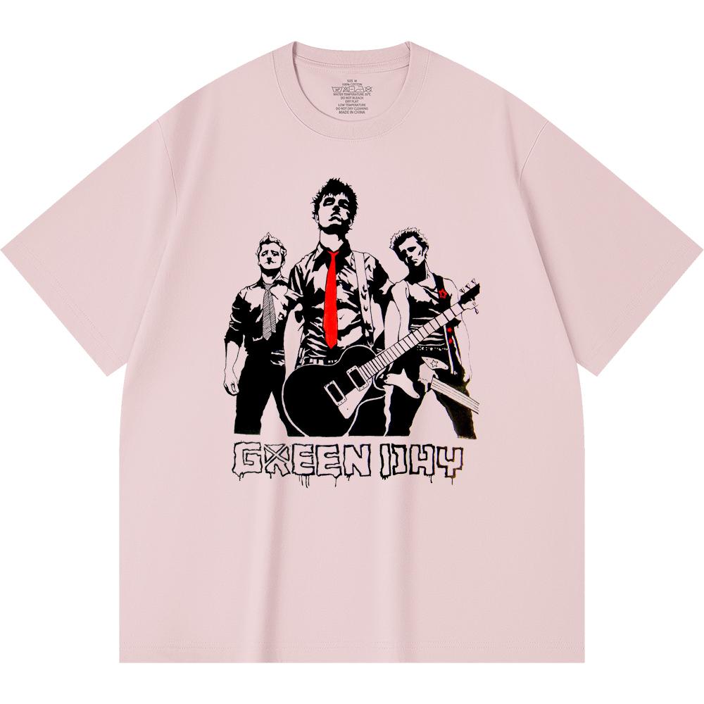 230 g/m² 100% Baumwolle Heavy Metal T-Shirt Rockband Beliebte Musik Druck Unisex Schweres Baumwoll-T-Shirt