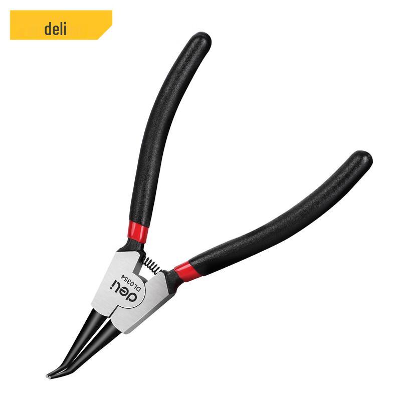 Deli 9-inch External Bent Snap Ring Pliers