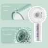 Mini Transparent Handheld Fan Adjustable 3 Speed 2000mAh USB Rechargeable Battery for Travel Outdoor Camping