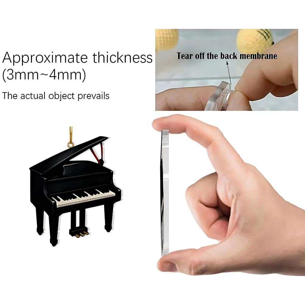 2D Flat Acrylic Mystery Box 24pcs Pendant With Airplane Box Funny Christmas Countdown Calendar