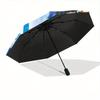Disney Characters Durable Cartoon Folding Umbrella, Portable 3-Fold Compact Umbrella for Men and Women, Suitable for Travel or Daily Use.Q03