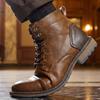 Größe 39 ~ 48 Stiefeletten Für Männer Herren Leder stiefel Marke Boot für männer #AL606