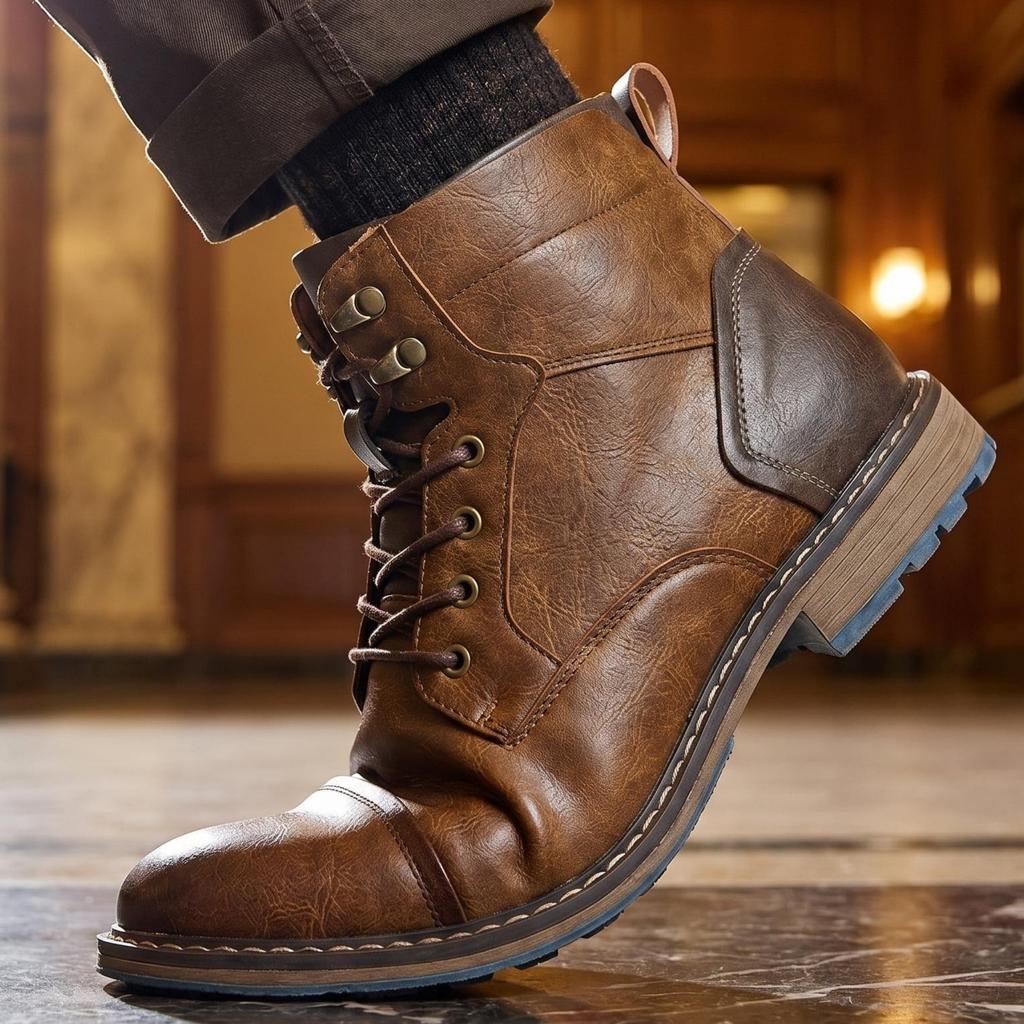 Size 39~48 Ankle Boots For Men Men's Leather Boots Brand Boot for Men #AL606