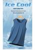 Men's Summer Quick-Dry Ice Silk Vest: Breathable, Elastic Nylon Activewear