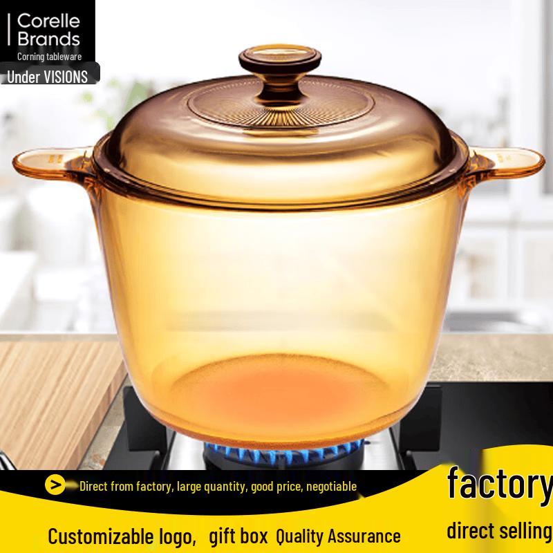 Corelle 3.5L Amber Vision Glass Casserole Pot