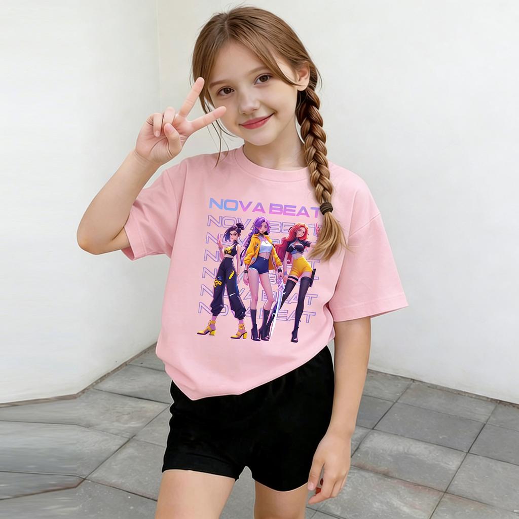 Children's Casual Short-sleeved Printed Short-sleeved Top And Shorts Two-piece Set