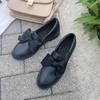 New Women Loafers Bowtie Slip On Shoes Female Boat Black Oxford Footwear Casual Patent Leather Autumn Lolita Zapatos Mujer
