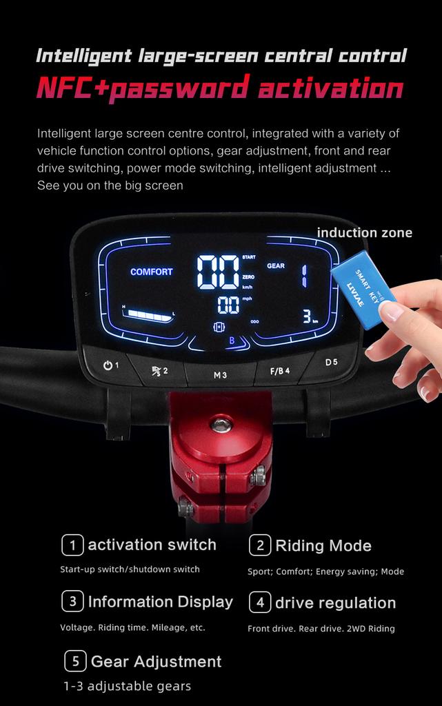 BOYUEDA Q7 Pro Max 1600W Dual Motor Electric Scooter - 70KM/H, 110KM Range, 10" Tires, Foldable Design