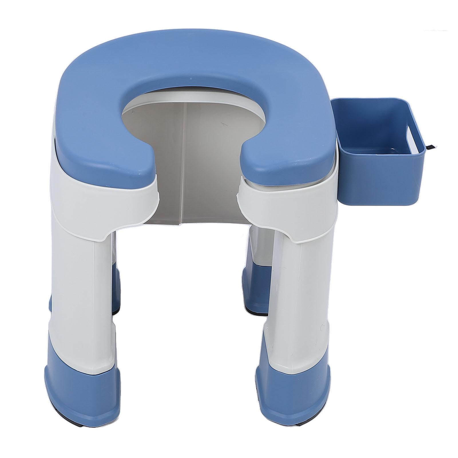 

Сиденье для унитаза для пожилых людей, душевое кресло, домашнее сиденье для унитаза, ванна, кресло с коробкой для салфеток для беременных синий
