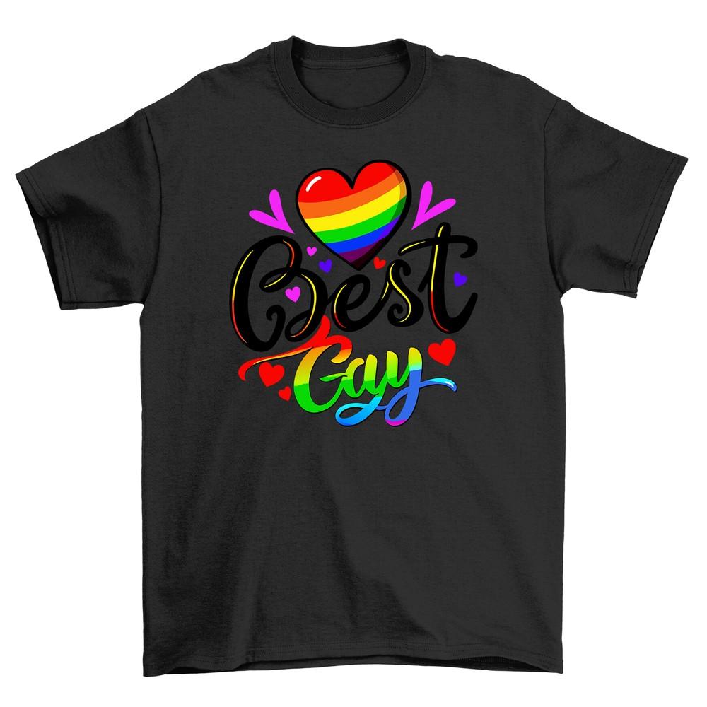 Pride_3 - Best Gay Emoji Rainbow Heart T-shirt - Funny Pride Tee for LGBTQ Commu