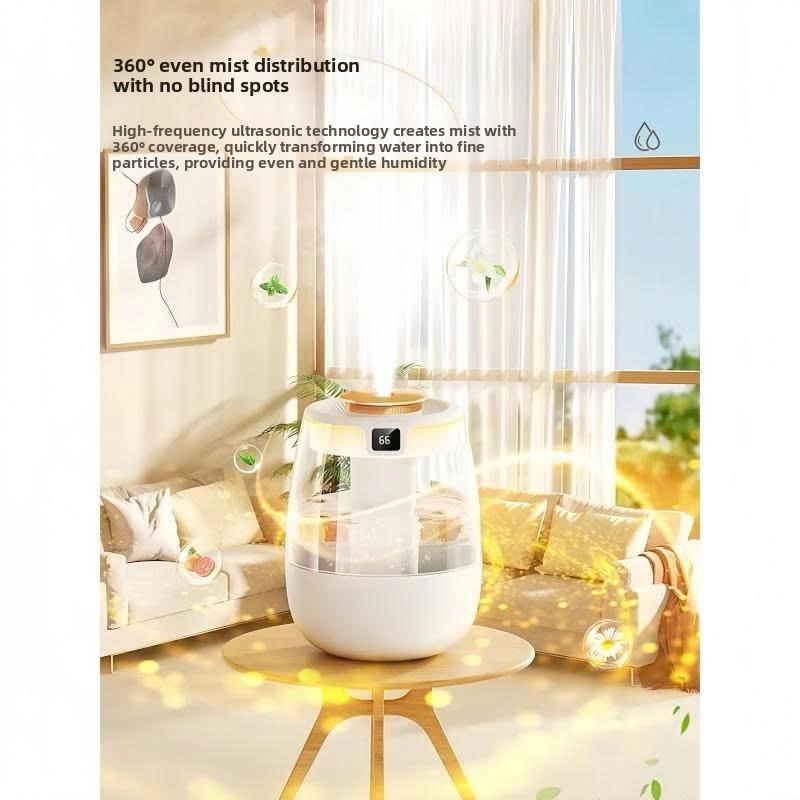Desktop Tabletop Humidifier Ultra Silent Operation Dual Nozzles Air Diffuser for Bedroom Nursery Living Room