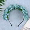Fashion Women Bride Flowers Headband Mexican Style Rose Flower Crown Hairband Ladies Elastic Beach Hair Accessories Headband