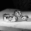 Punk Zilverkleurige Ster Open Ringen voor Vrouwen Mannen 2026 Nieuwe Trendy Metalen Geometrische Textuur Koppel Ringen Y2K Sieraden Accessoires