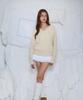 ROSEFRANTZ Fur V-Neck Knit [Butter]