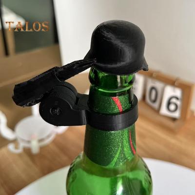 Kareivio pasveikinimo alaus butelio šalmas Daugkartinis butelio dangalas Apsauginis dangtelis nuo dulkių ir pratekėjimo Naujoviška dovana veteranams, kolekcionieriams