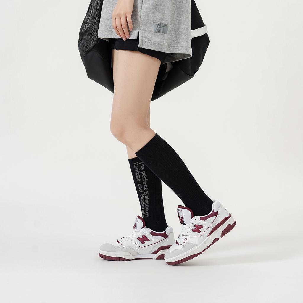 New Balance 550 Burgundy Unisex Sneakers White Sea-Salt BB550LI1