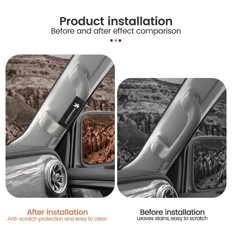 suede Leather Car Roof Armrest Pull Gloves Door Handle Protection Cover For y333 206 307 308 3008 207 208 407 508 2008 308 333y