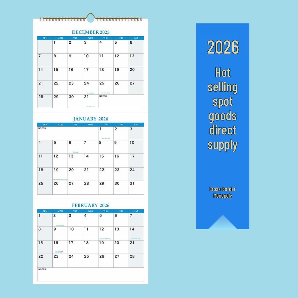2026 BUDGETPLANNR Wall Calendar: English Office Planning