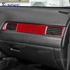 Für Mitsubishi Outlander 2013-2019 2020 2021 Echter Weicher Kohlefaser-Aufkleber Beifahrer-Luftauslassblenden-Verkleidung für LHD RHD
