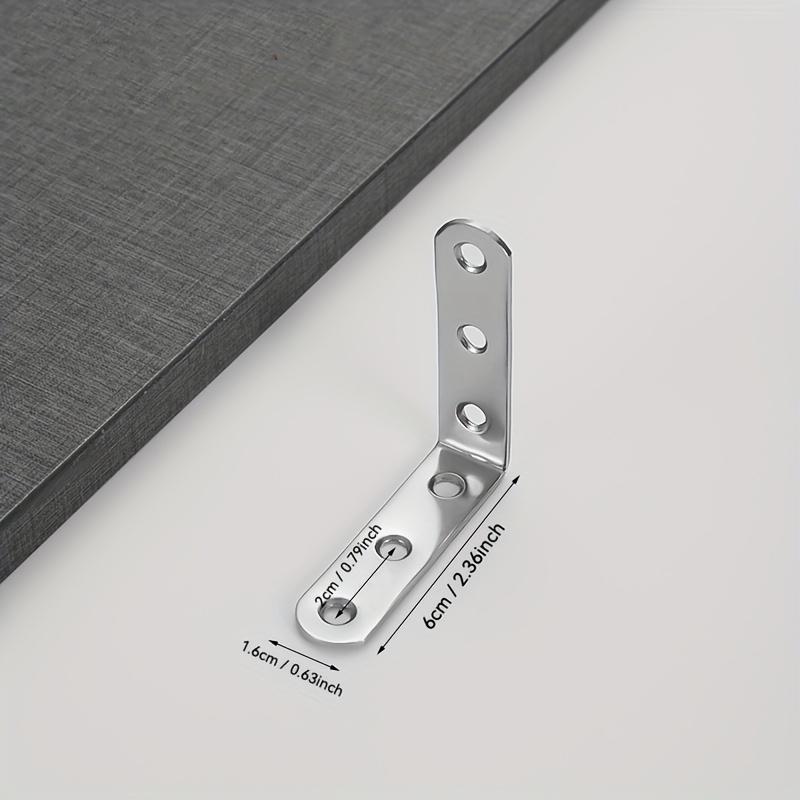 70 Pieces of 90-degree Right-angle Brackets, L-shaped Stainless Steel Fixing Parts for Supporting Furniture Connection Pieces