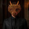 Breathable Cosplay Props for Adults Dragon Masque Adults, Halloween 3D Detailed Comic Exhibition Headgear Full Face Festival, Carnival Masquerade