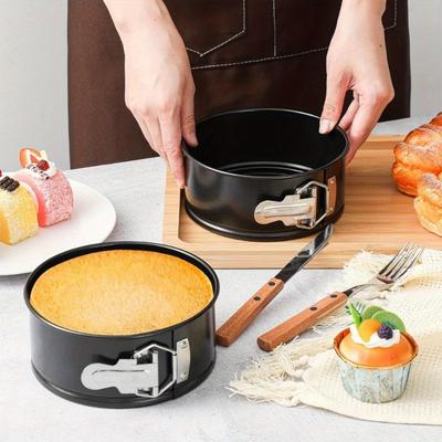 Moule à gâteau antiadhésif en acier au carbone avec fond amovible Idéal pour le cheesecake et la cuisson du pain Outil de cuisson compatible avec le four et le friteuse à air