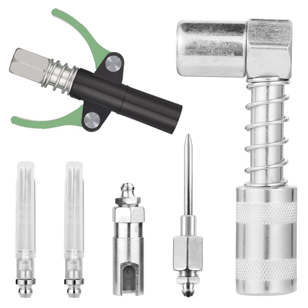 Grease Coupler Kit 6PCS Carbon Steel Accessories Quick Connection Design Suitable For Industrial Equipment Maintenance