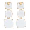 Geometric Resin Stone Choker Necklace Chain Charm Women Statement Collar Chain Crystal Necklace Jewelry Luxury Gift