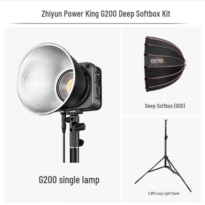 Zhiyun G200 LED Video Light with 90cm Deep Softbox Kit