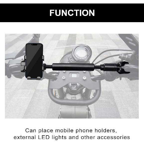 Motorcycle Balance Handlebar Cross Bar Universal 22mm 7/8'' Aluminum Handle Bracket Length Adjustable for Hunter Cub Trail 125/CT125