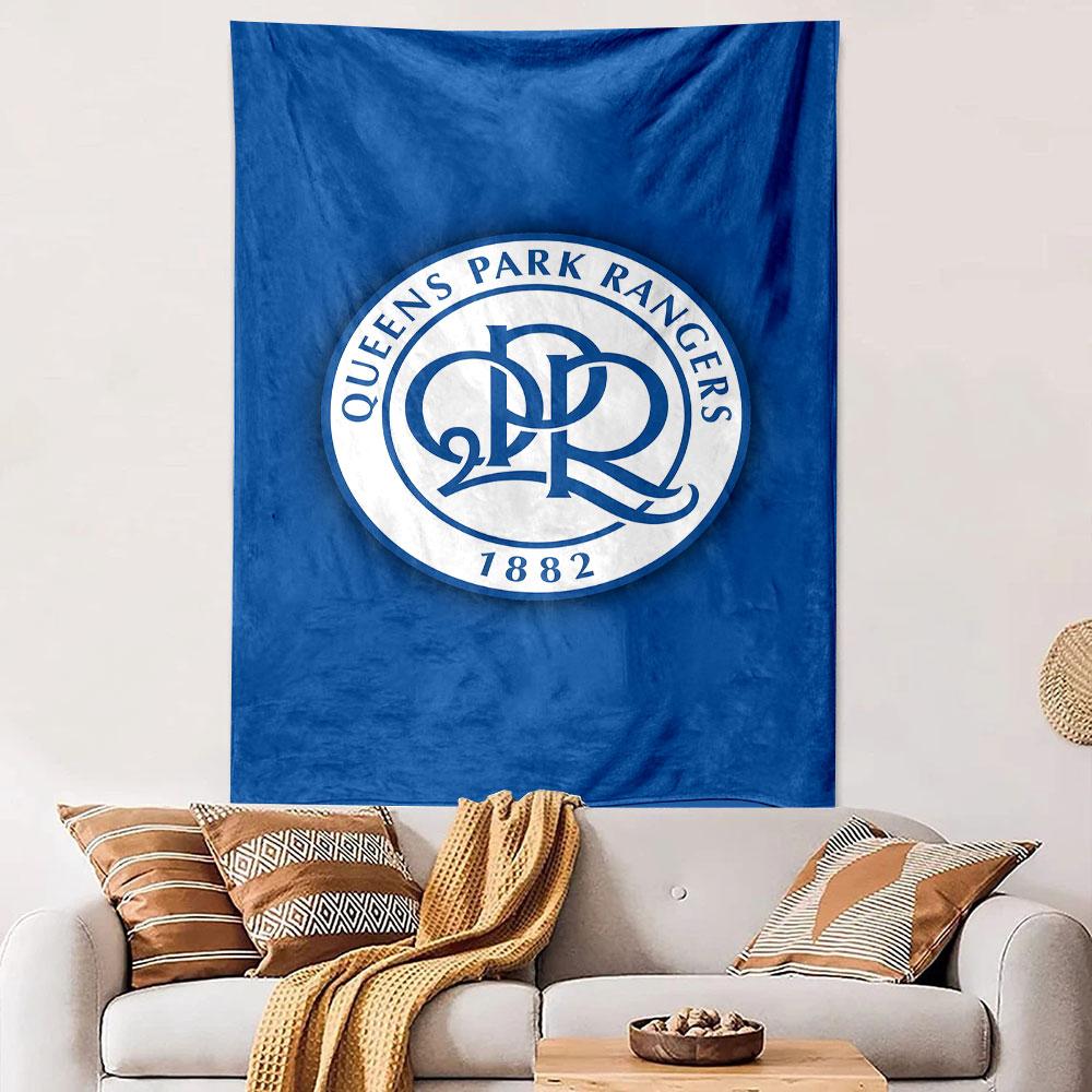 Queens Park Rangers Logo Design Patterned Tapestry Decorative Wall Hanging, Home Bedroom Living Room Decor