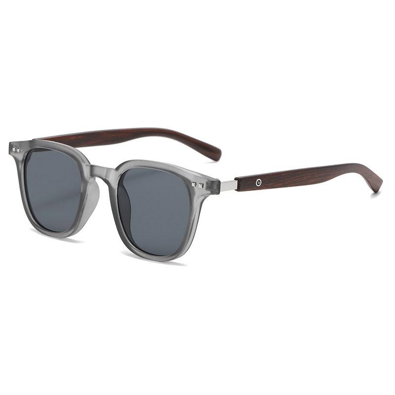 Classic Square Vintage Rivet Sunglasses Women Men Luxury Designer Sun Glasses Punk Leopard Wood Grain Leg