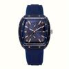 Relógio Masculino Transparente Tipo Barril de Vinho Moderno Versátil Silicone Personalizado Relógio Masculino de Quartzo