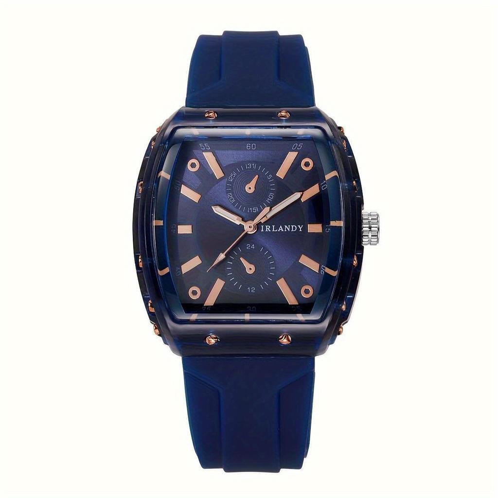 Transparent Wine Barrel Type Men'S Watch Fashionable Versatile Silicone Personalized Men'S Quartz Watch