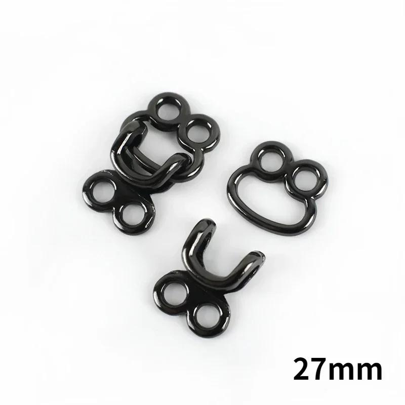 20Sets 18-27mm Metal Invisible Garment Hook Jeans Pants Skirts Adjust Clasp Decoration Buttons DIY Sewing Crafts Accessories