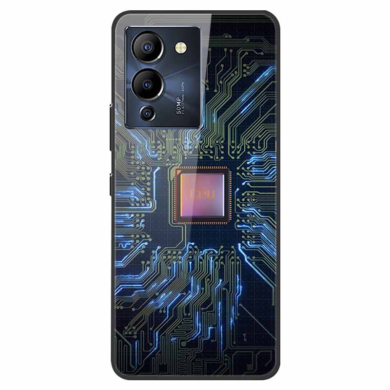 For Infinix Note 12 G96 Case X670 Marble Tempered Glass Hard Back Cover for Infinix Note12 Helio G96 Phone Cases 6.7'' Fundas