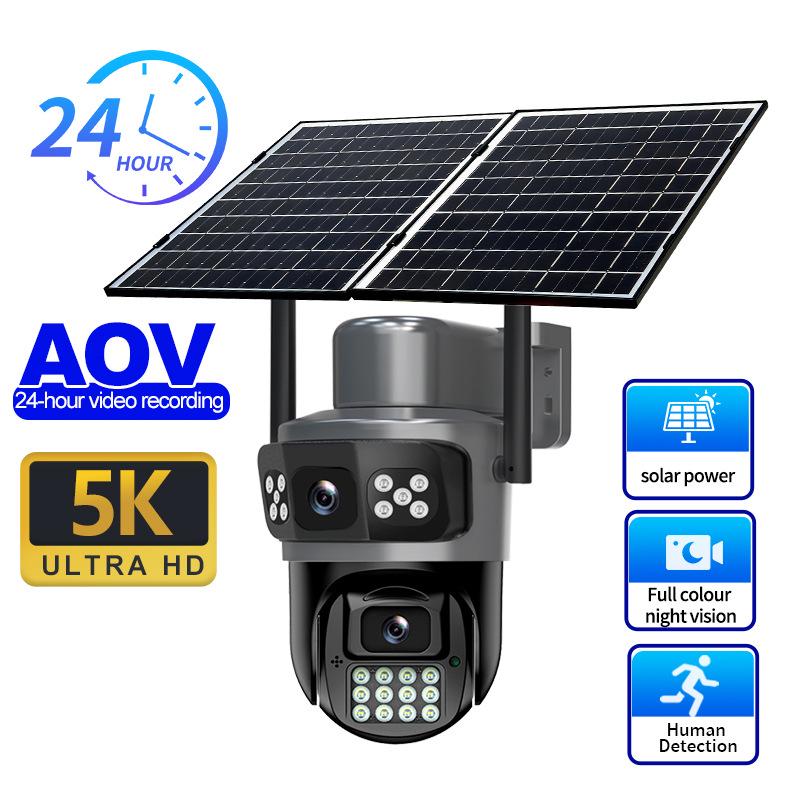 AOV Outdoor 5K Solar Binocular Camera with Smart 4G Night Vision Monitoring