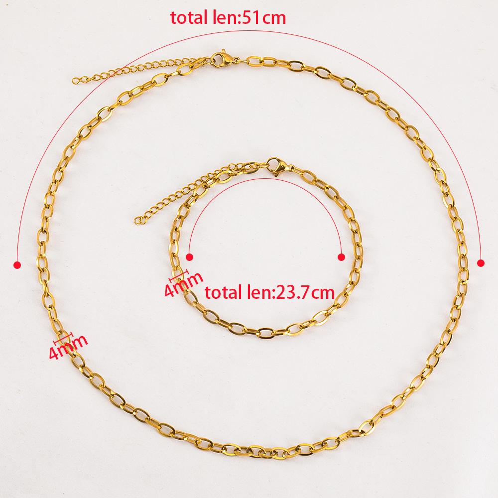 1PC 5PCS New Stainless Steel Frosted Necklace Bracelet Set Jewelry Making Gift Thick Link Chain OT Buckle Clasp Handmade Chokers