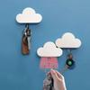 1PCS Creative Cloud Keychain Hook Magnetic Key Hanger Sticky Wall Hanging Strong Key Anti-lost Device