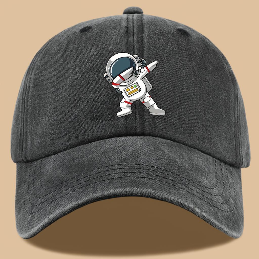 Retro Astronaut Pattern Outdoor Adventure Classic Baseball Cap with Adjustable Breathable Design, Ideal Travel Gift
