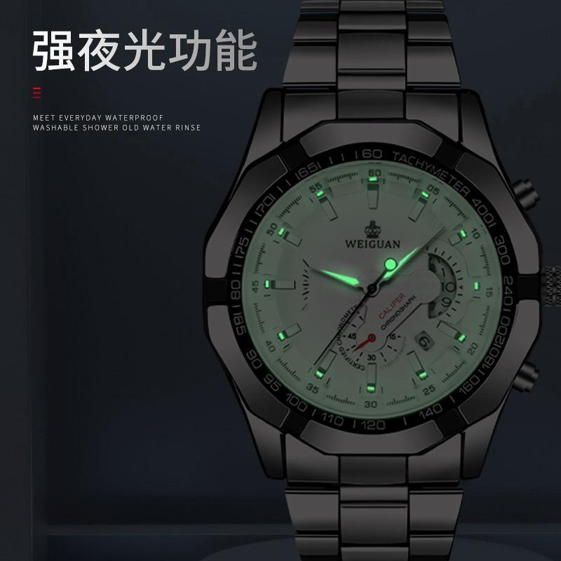 Movement Watch Men's Calendar Non-Mechanical Watch Large Dial
