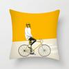 Modern Simple Cartoon Yellow Printed Pillowcase Bedroom Bedside Pillowcase Peach Skin Pillowcase