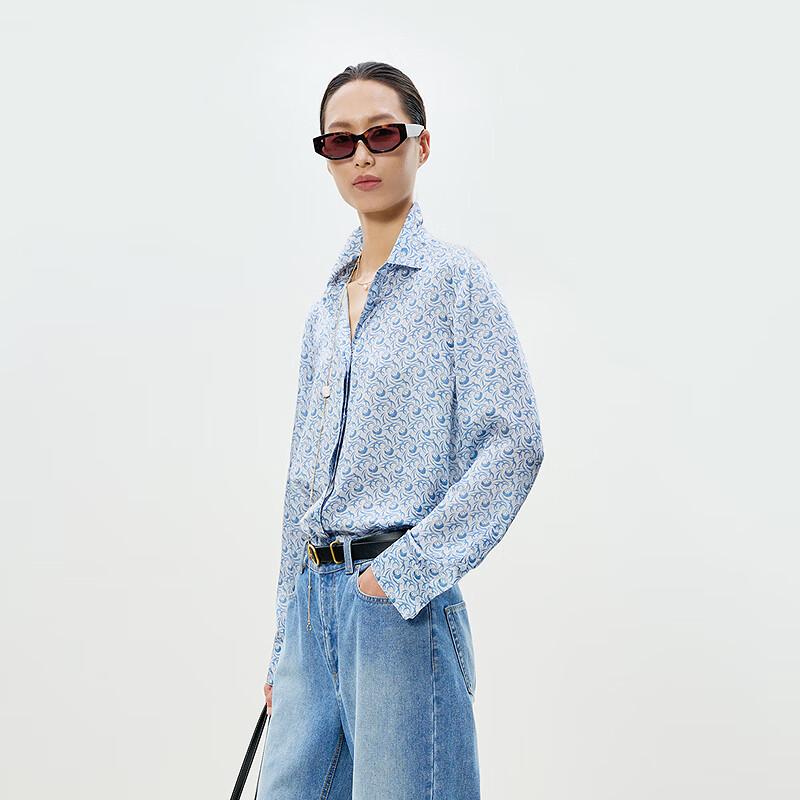 Less 2025 Spring Silk Blend Long-Sleeve Shirt