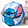 1pc Stitch Automatic Folding Umbrella: Compact 8-rib Design Cartoon Travel Companion for Outdoor, Casual Accessory